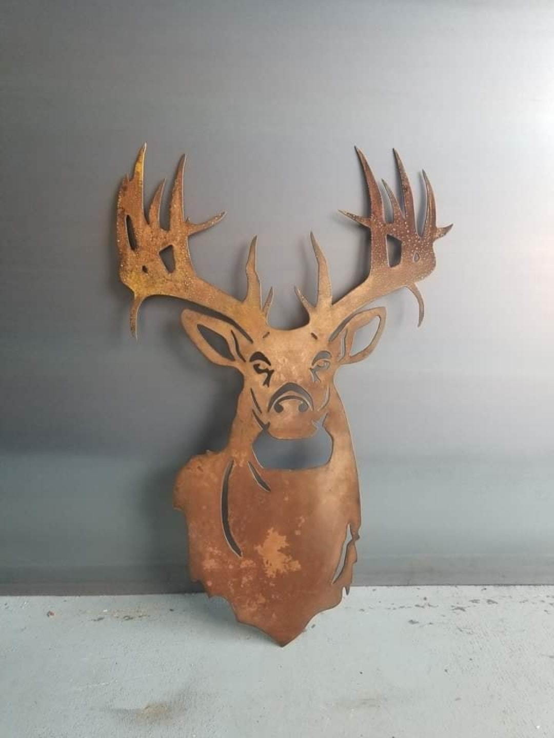 Buck Deer Hunting Cabin Ranch Metal Wall Art Home Decor - Etsy