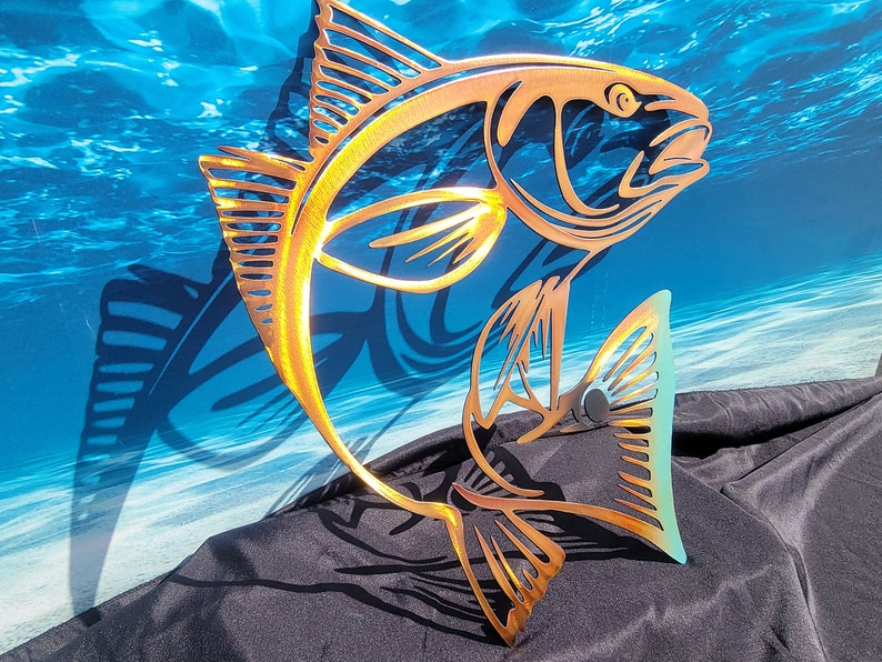 Redfish Red Drum Fish Wall Art Fish Decor Custom Art Work Etsy