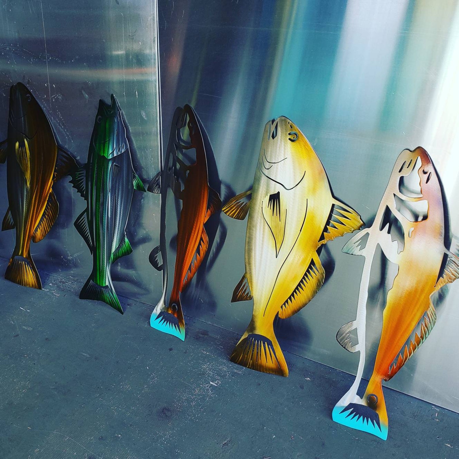 Redfish Red Drum Red Fish Metal Art Fish Wall Art Metal Decor Etsy