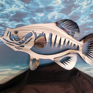 Crappie metal wall art fish decor custom art work steel or aluminum