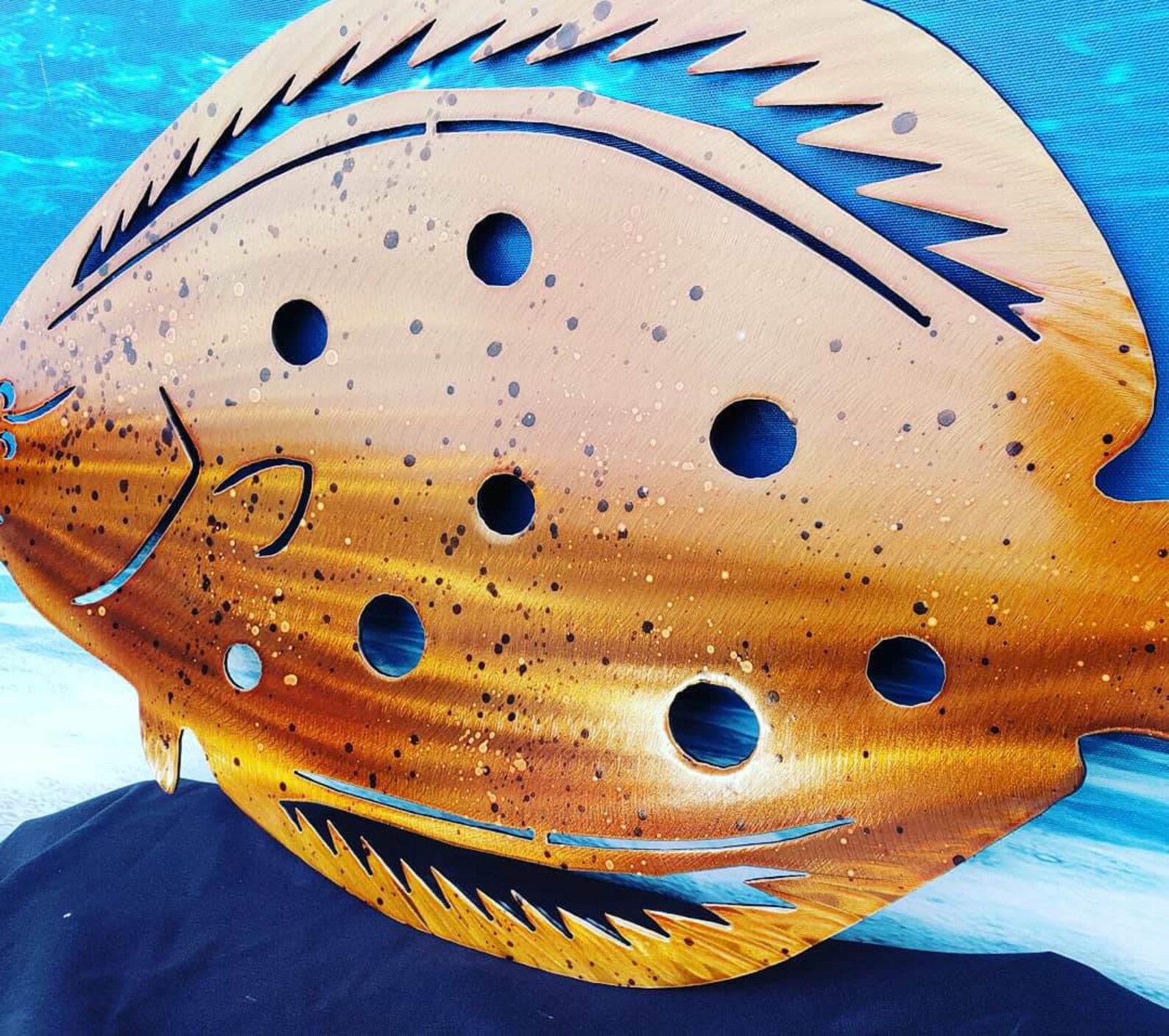 Fluke Flounder Halibut Fish Metal Wall Art Fish Decor Custom Etsy
