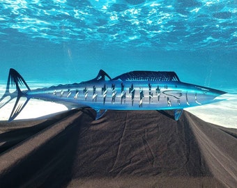 Wahoo metal wall art fish decor custom art work steel or aluminum