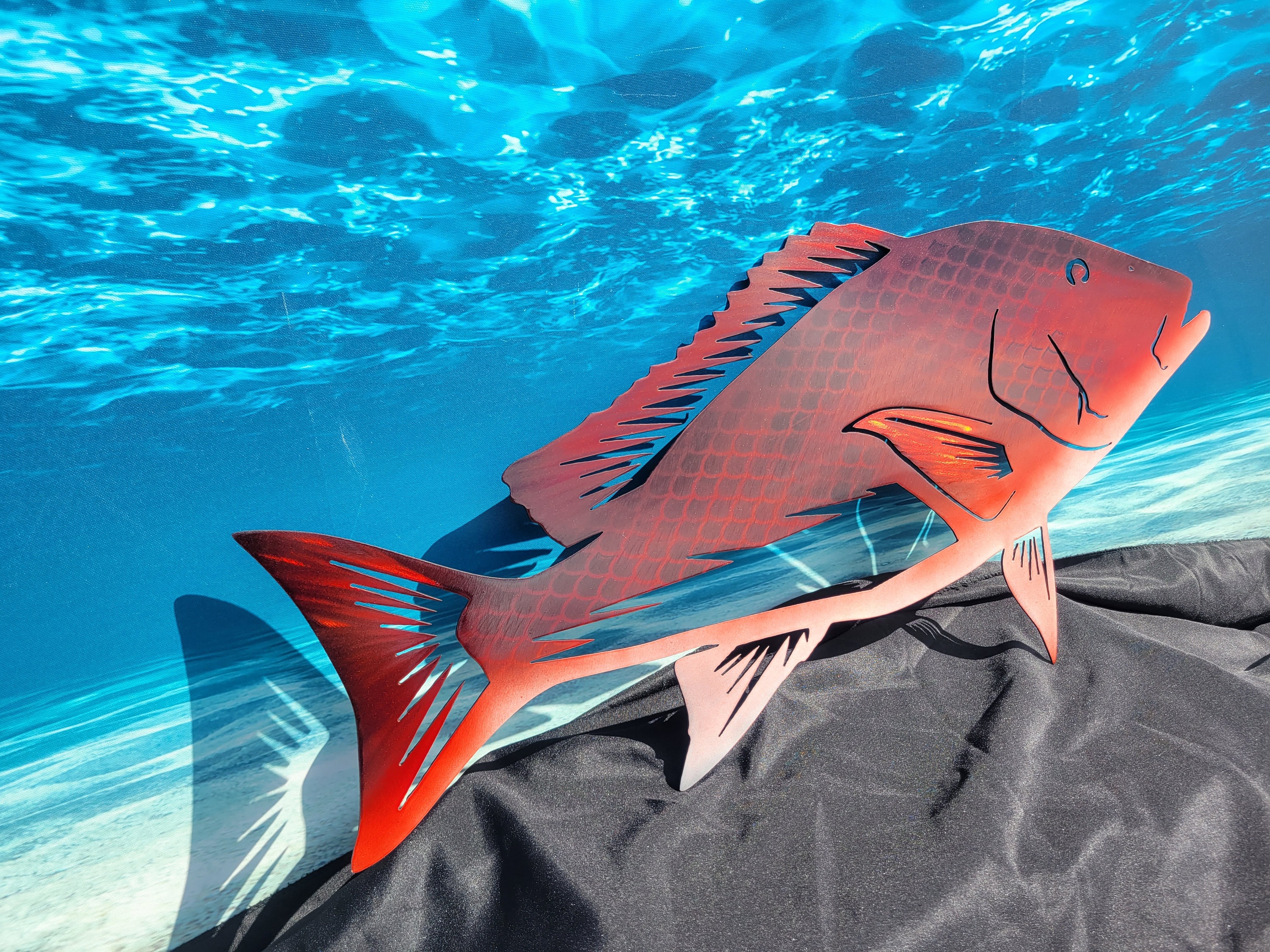 Red Snapper Metal Wall Art: Nautical Fishing Decor - Etsy