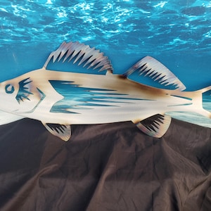 walleye  metal wall art fish decor custom art work steel or aluminum