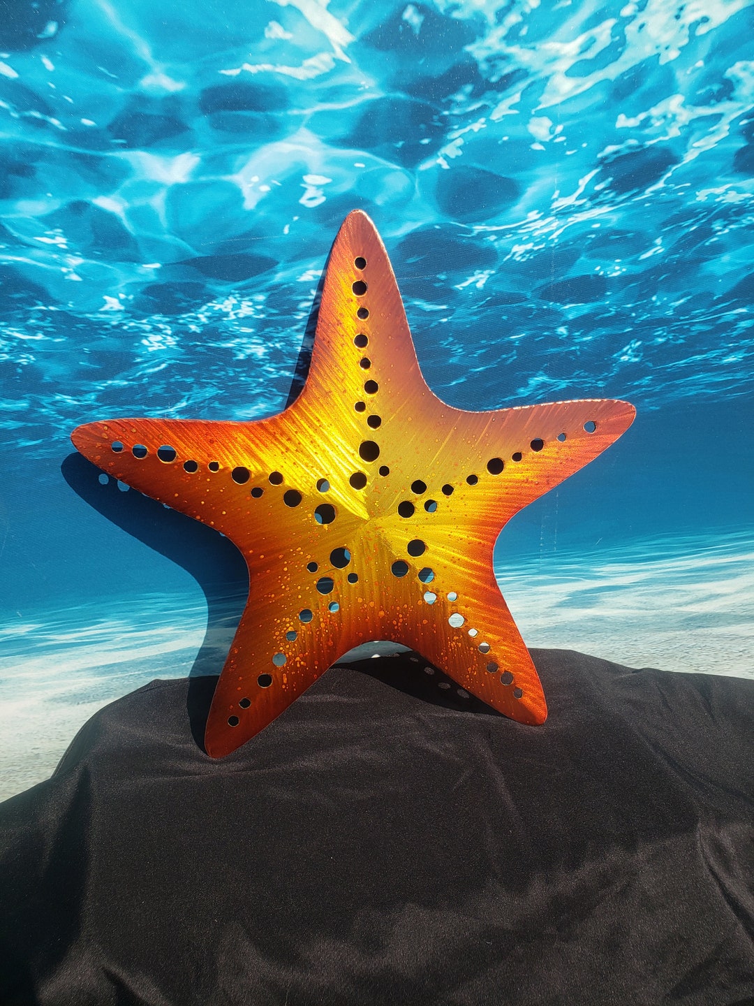 Starfish Metal Art Star Fish Metal Wall Art Fish Decor Custom Art Work