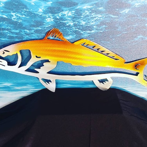 Redfish Red Drum Fish Wall Art Fish Decor Custom Art Work Etsy