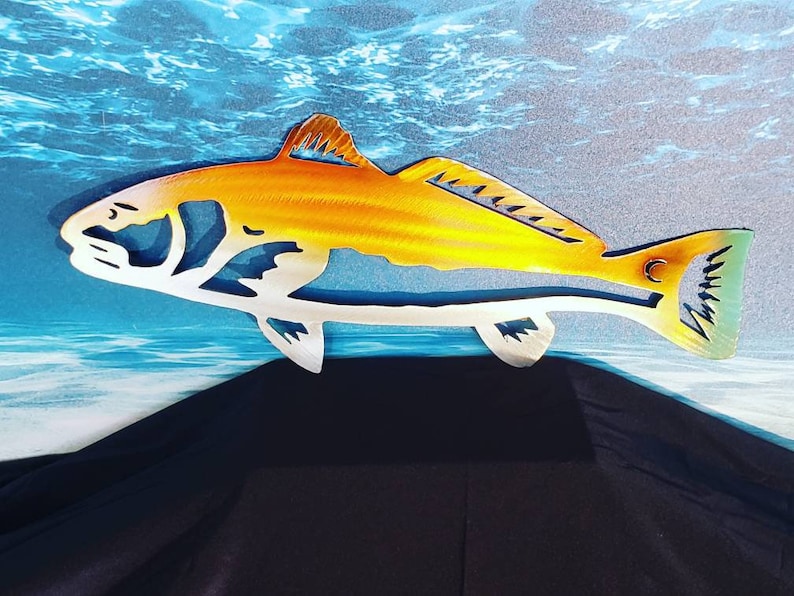 Redfish Red Drum Red Fish Metal Art Fish Wall Art Metal Decor Etsy