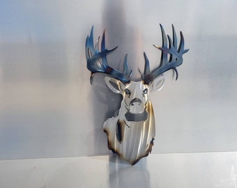 buck deer hunting cabin ranch metal wall art home decor