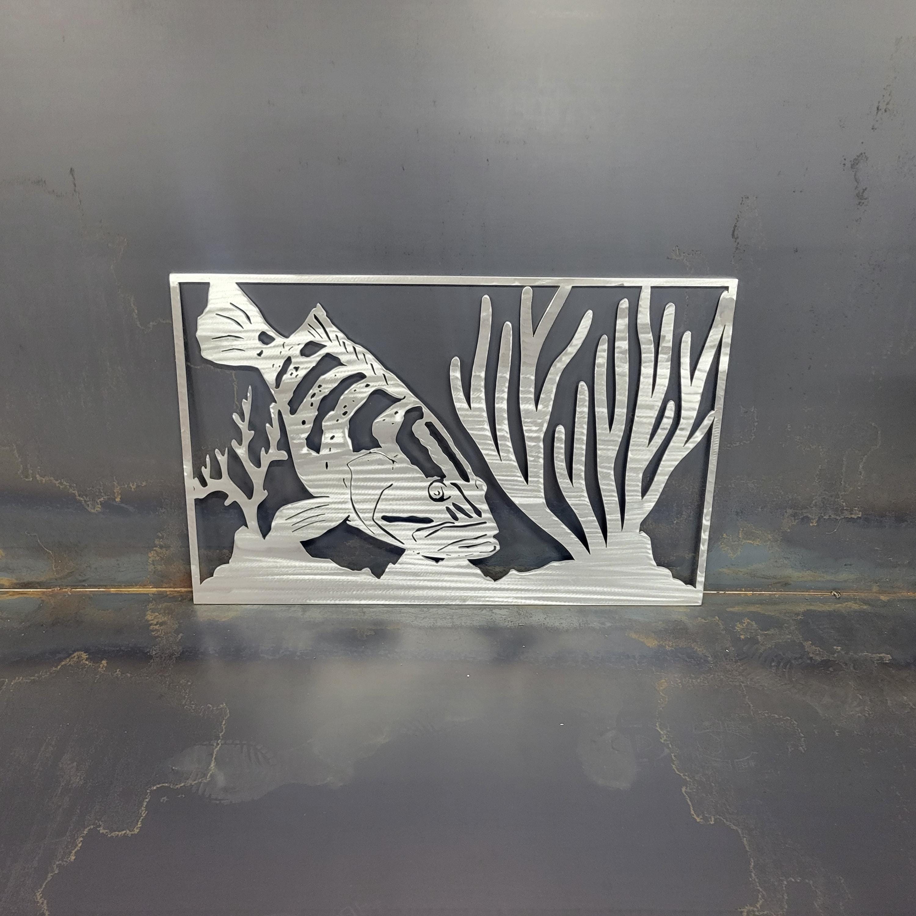 Grouper Metal Wall Art Fish Decor Custom Art Work Steel - Etsy