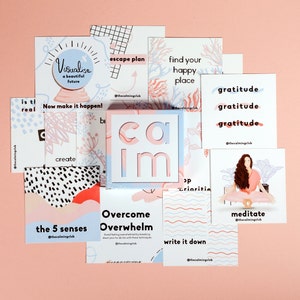 Cartes de santé et de bien-être, cadeau d'auto-soins, soulagement de l'attaque de panique, cadeau unique pour la fête des mères, cartes d'affirmation positive, outils de bien-être