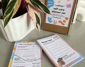 Self-Care planner duo - Two A6 Desk planners