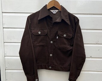 Vintage jaren '70: Levi's Panatela Sportswear corduroy jasje - zeldzaam - chocoladebruin - USA (S)