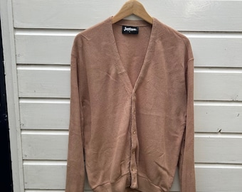 Vintage 70s: Jantzen cardigan - brown - acrylic - made in USA (L)