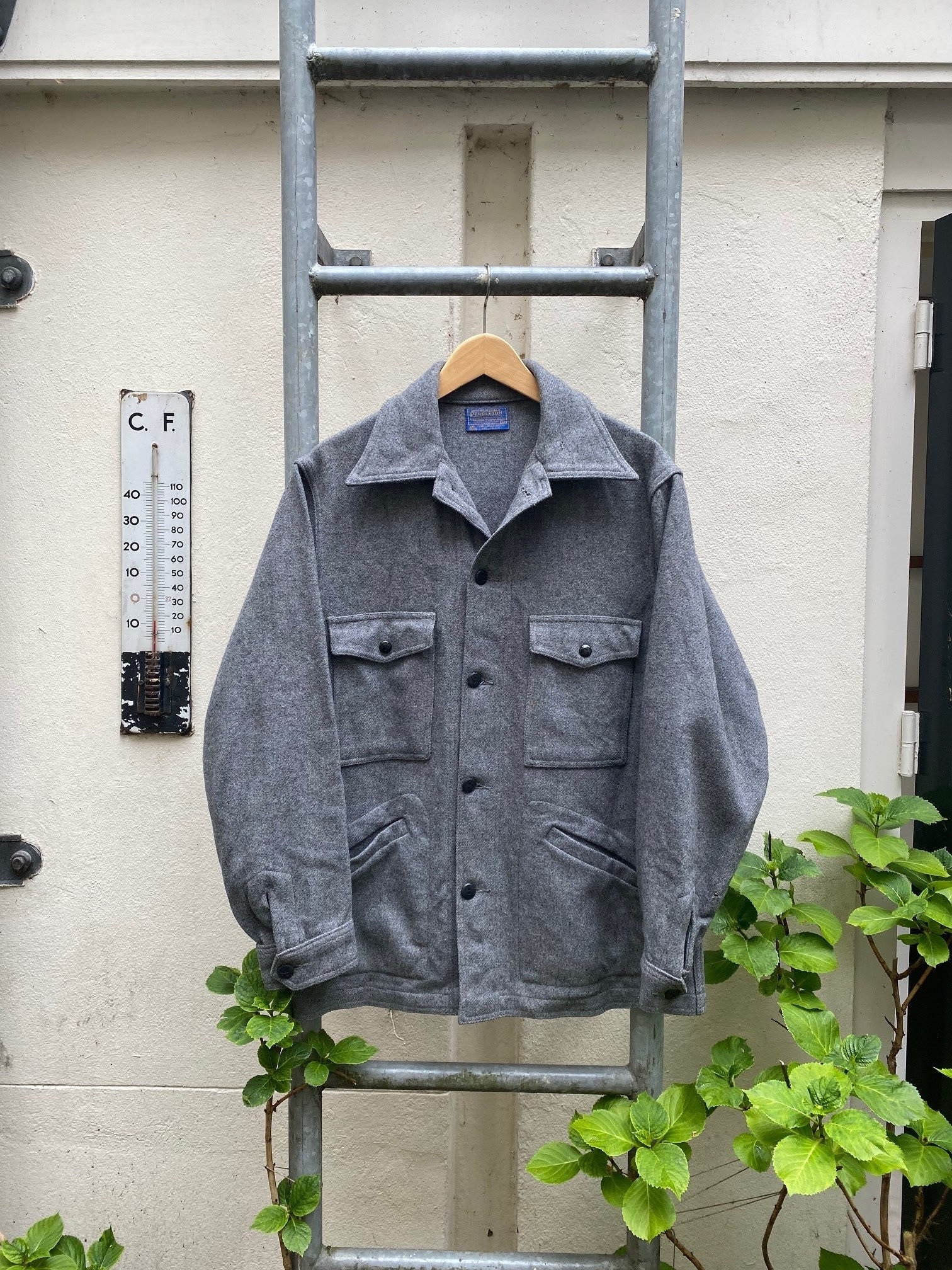 Vintage 70s: Pendleton Wool Cruiser Jacket Grey Made in USA M