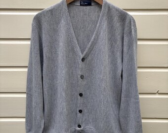 Vintage 70s: JCPenney sportswear grey cardigan - acrylic - made in USA (L)