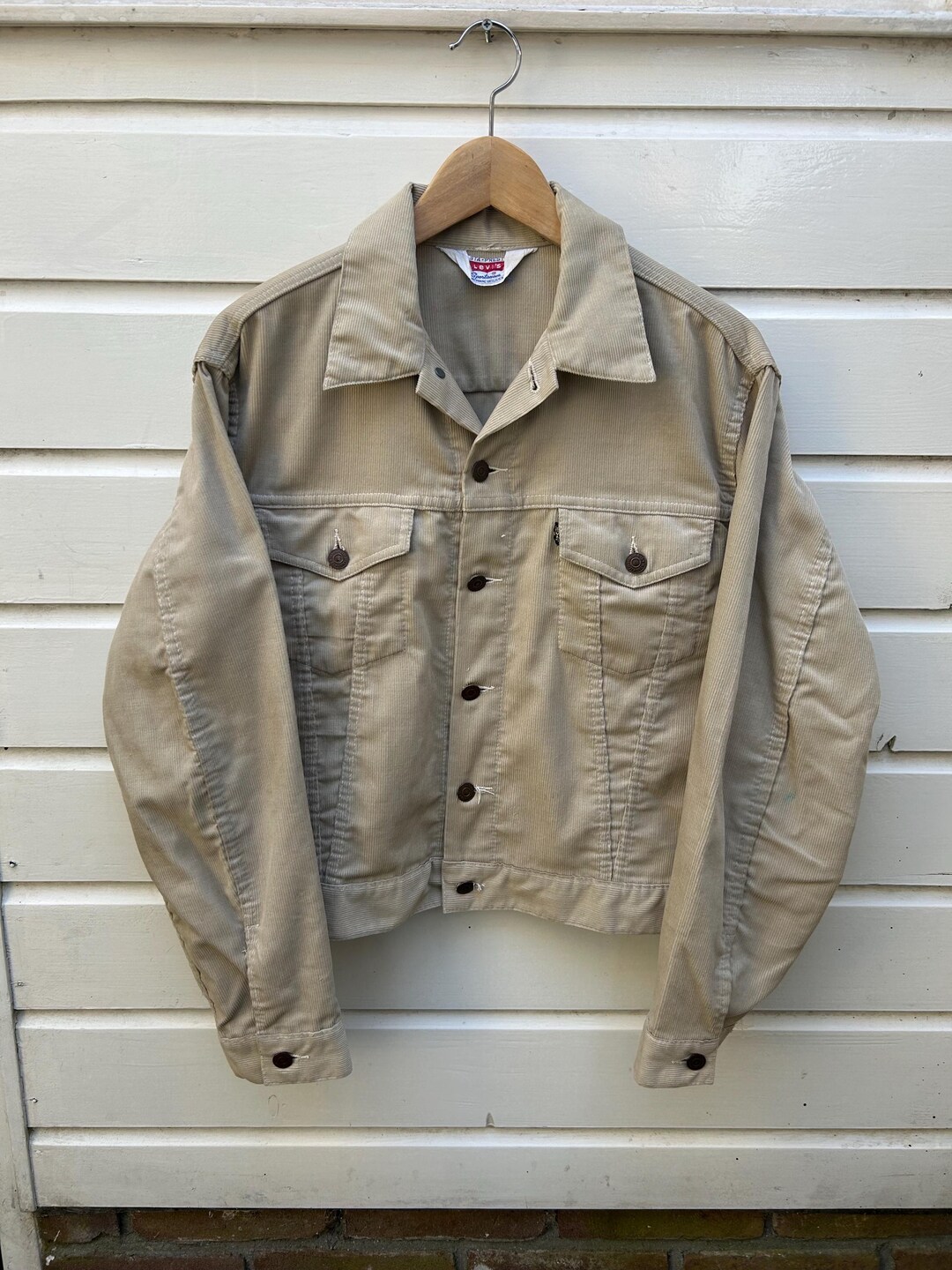 VTG 70s Levis Sta-prest No Iron Pants Beige Polyester Made