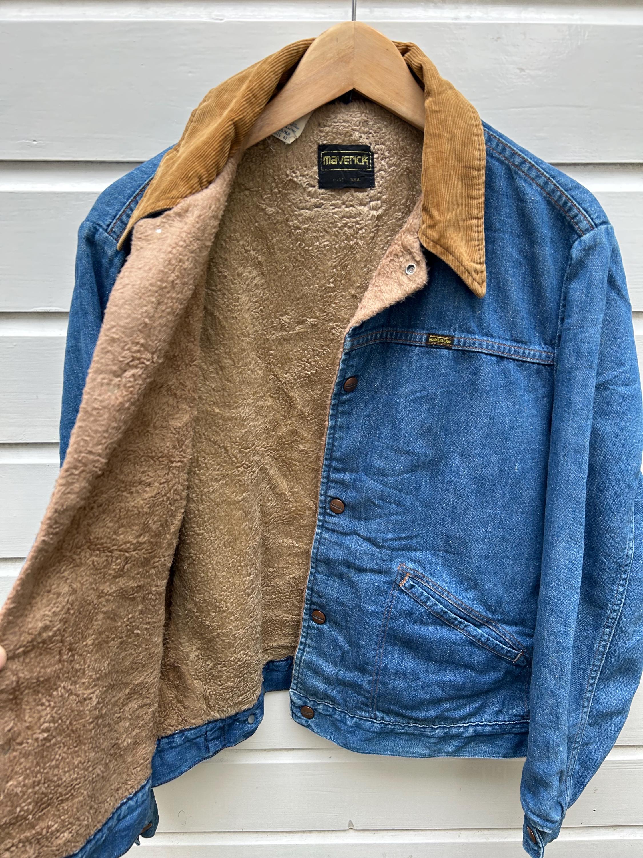 Vintage 70s: Maverick Sherpa Denim Jacket - Made in USA Vintage 70s: Maverick Sherpa Denim Jacket - Made in USA