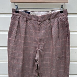 Vintage 90s: Polo by Ralph Lauren pleated houndstooth pants - 100% cotton (32/32)
