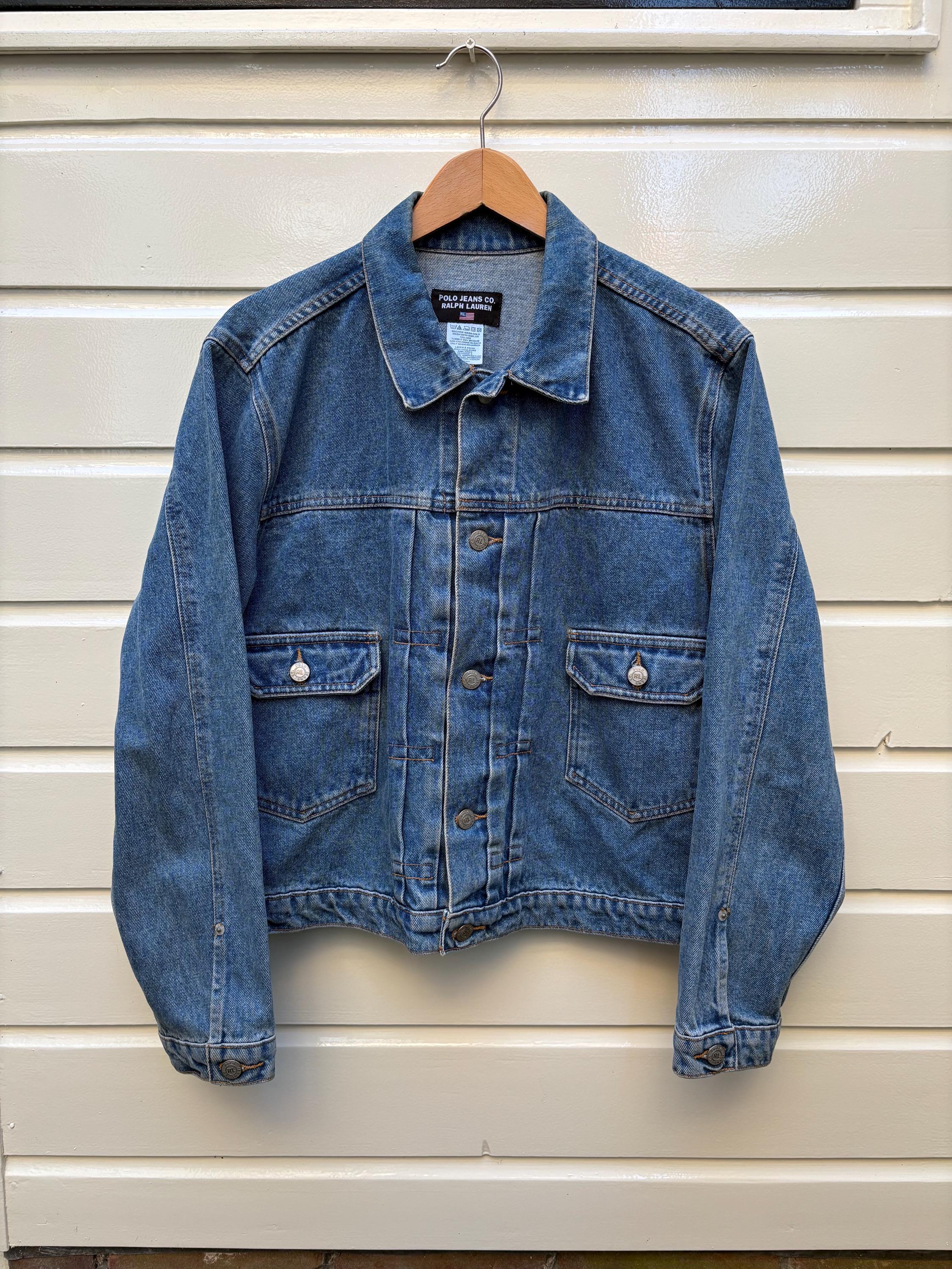 Polo Ralph Lauren Black Denim Jacket - Etsy