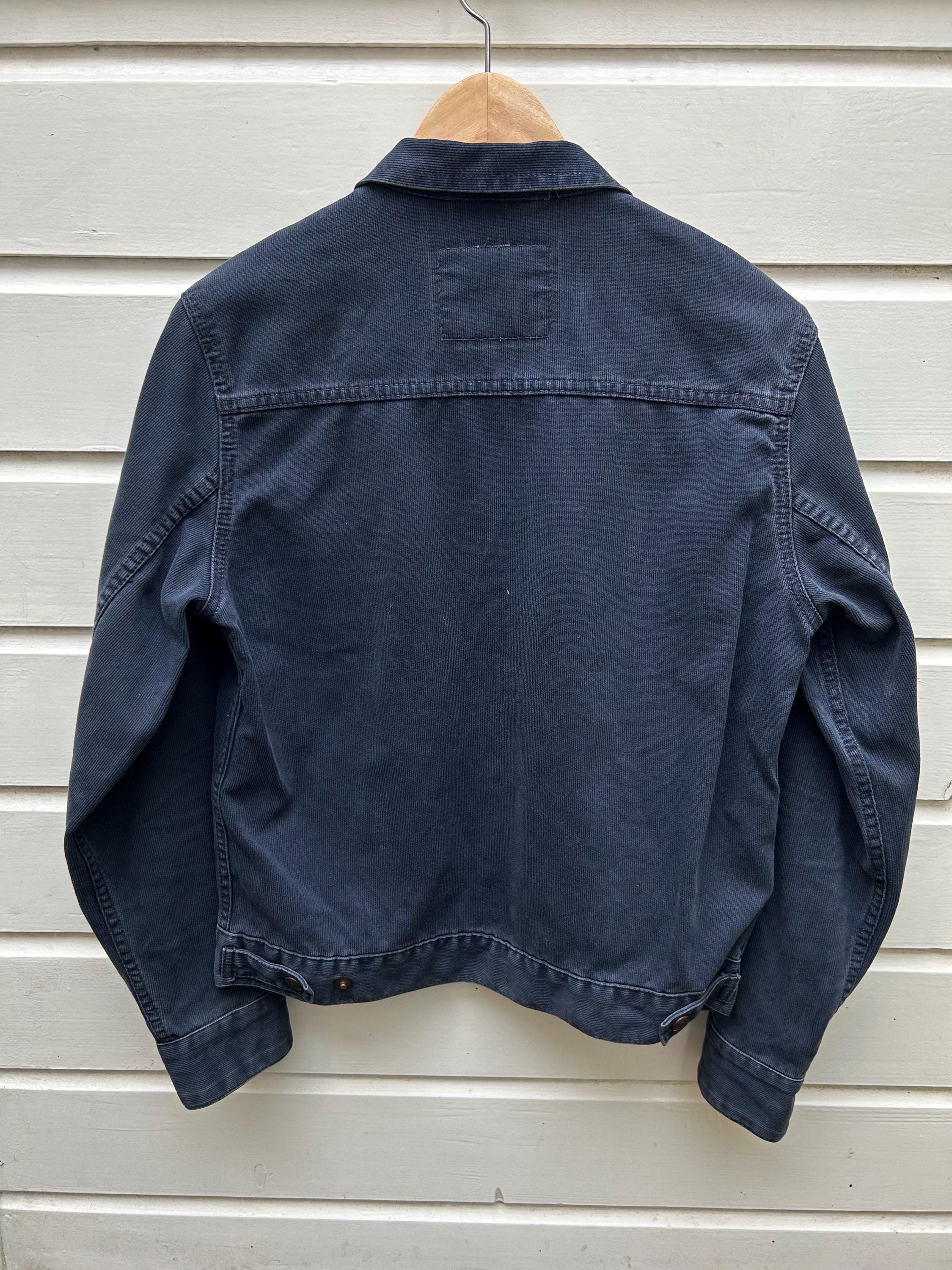 女の子向けプレゼント集結 Zipped Levi's 90s: Vintage Cotton Blue Navy - Jacket Chore ジャケット・アウター