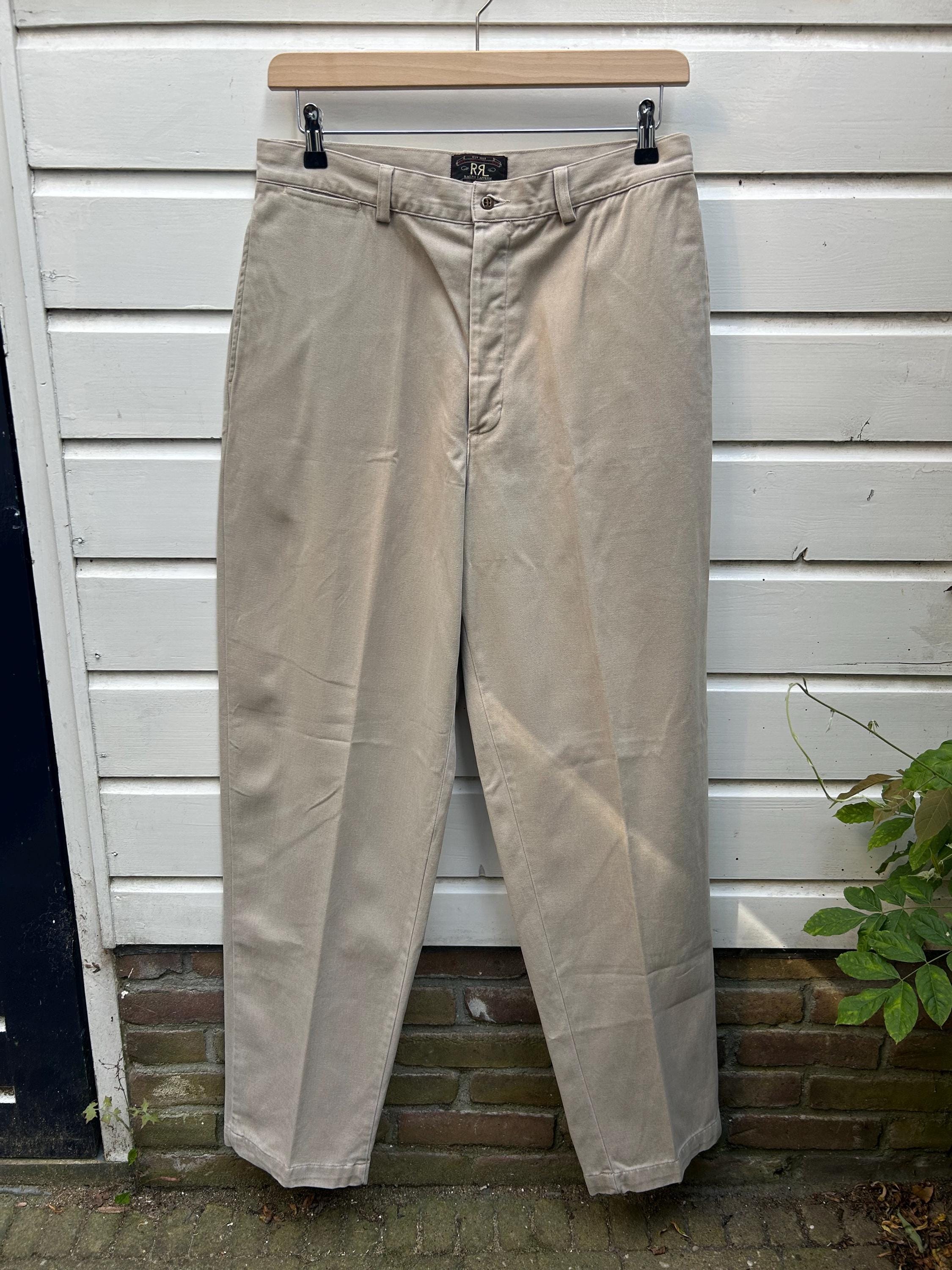 90s RRL 初期 チノパン USA製 W34 ベージュ 太め ヴィンテージ RRL