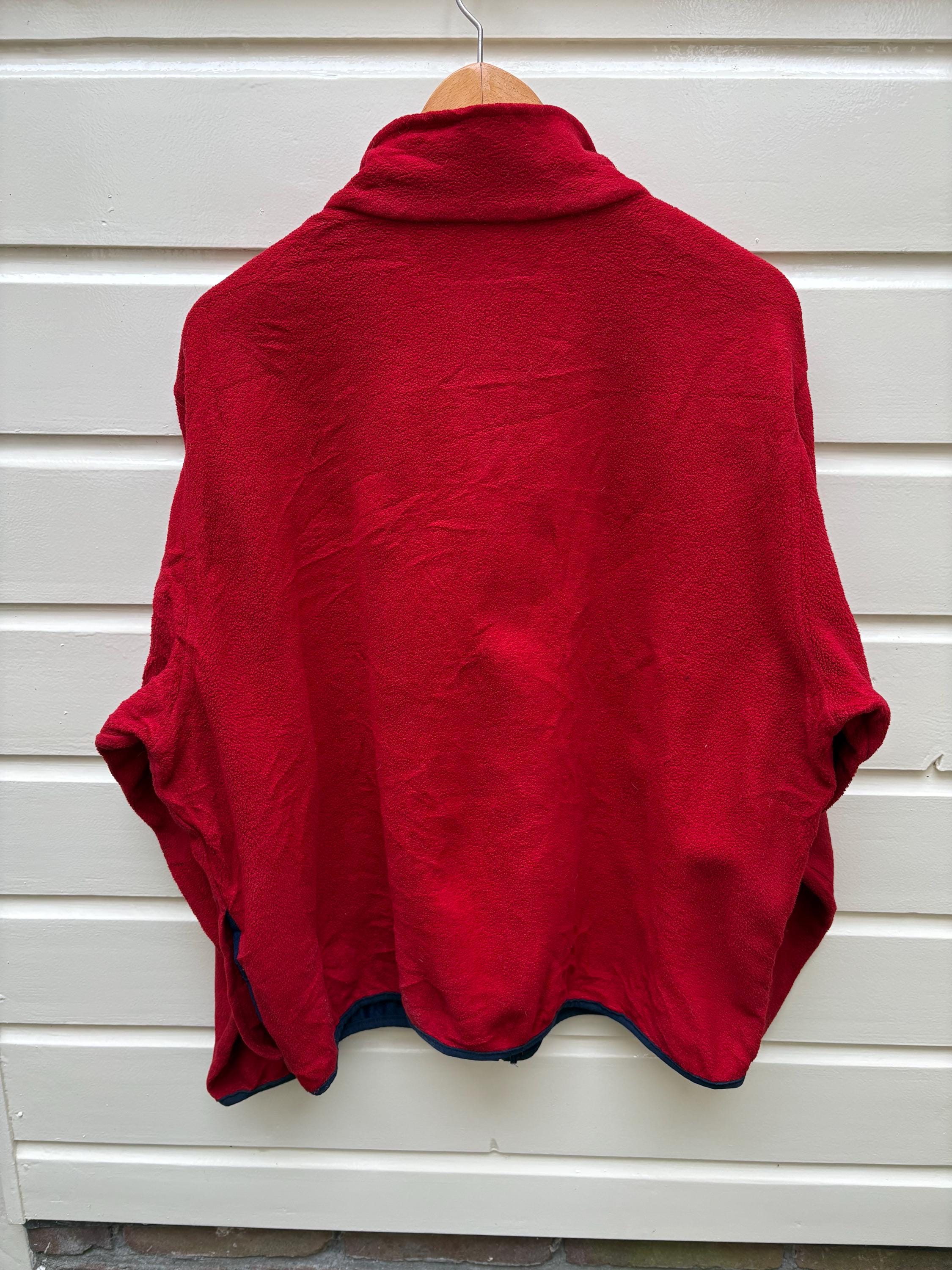 Vintage 80s: LL Bean Fleece Zipped Jacket - Red & Blue - Outdoors