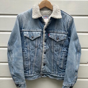 Vintage 80s: Levi&#39;s Sherpa Trucker Jeansjacke - Typ III - made in USA (XS)