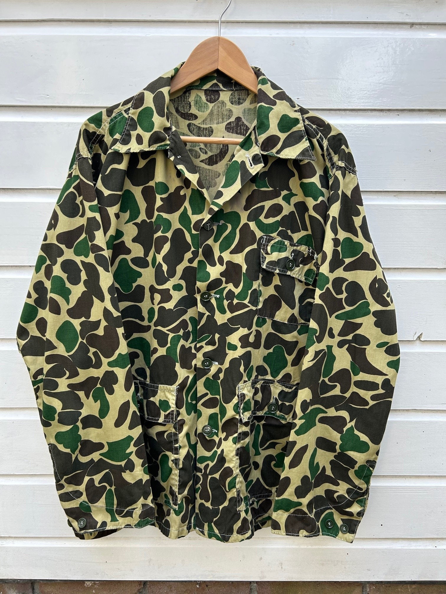 60s Vintage Sears Duck Hunter Camo Jacket - X-Large – Omega