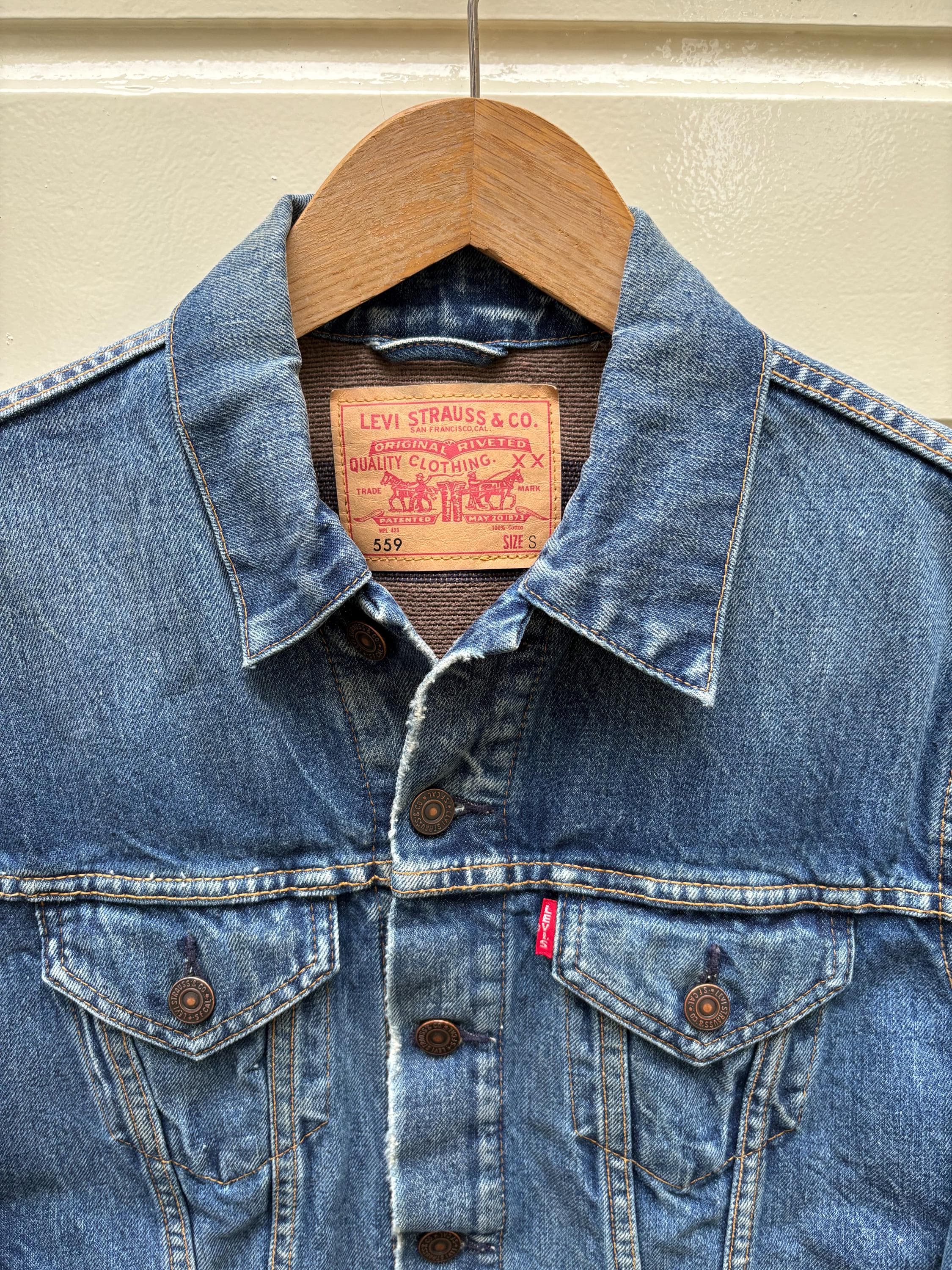 Levi's LVC 559 Blanket Lined Denim Trucker Jacket (S) - Etsy