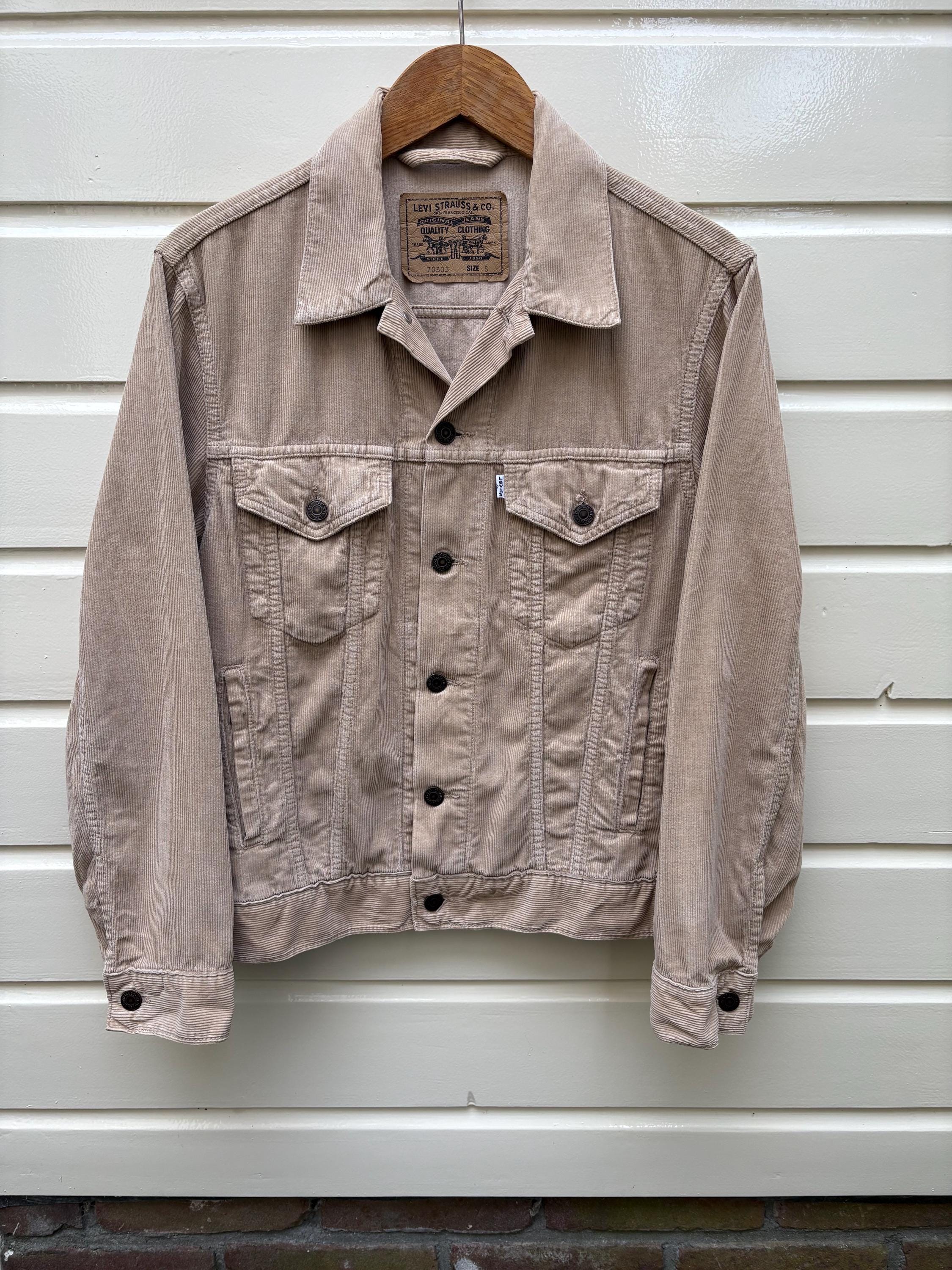 Vintage 90s: Levi's Corduroy Trucker Jacket - 70503 - Beige - With