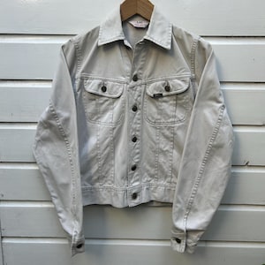 Vintage 90s: Lee 101-J Westerner cotton slim jacket - beige (XS)
