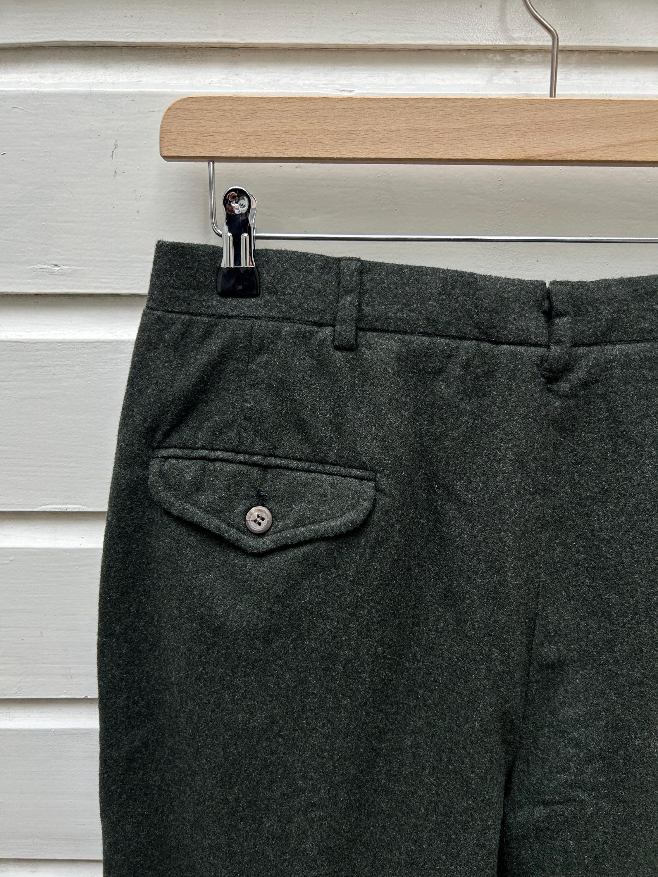 Vintage 90s: Polo by Ralph Lauren Pleated Wool Pants - Green