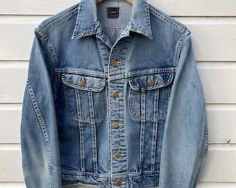 ジャケット・アウター Lee 91-j 70s vintage denim usa 42 Super Rare Vintage Lee 91-J lot sanforized union made denim chore