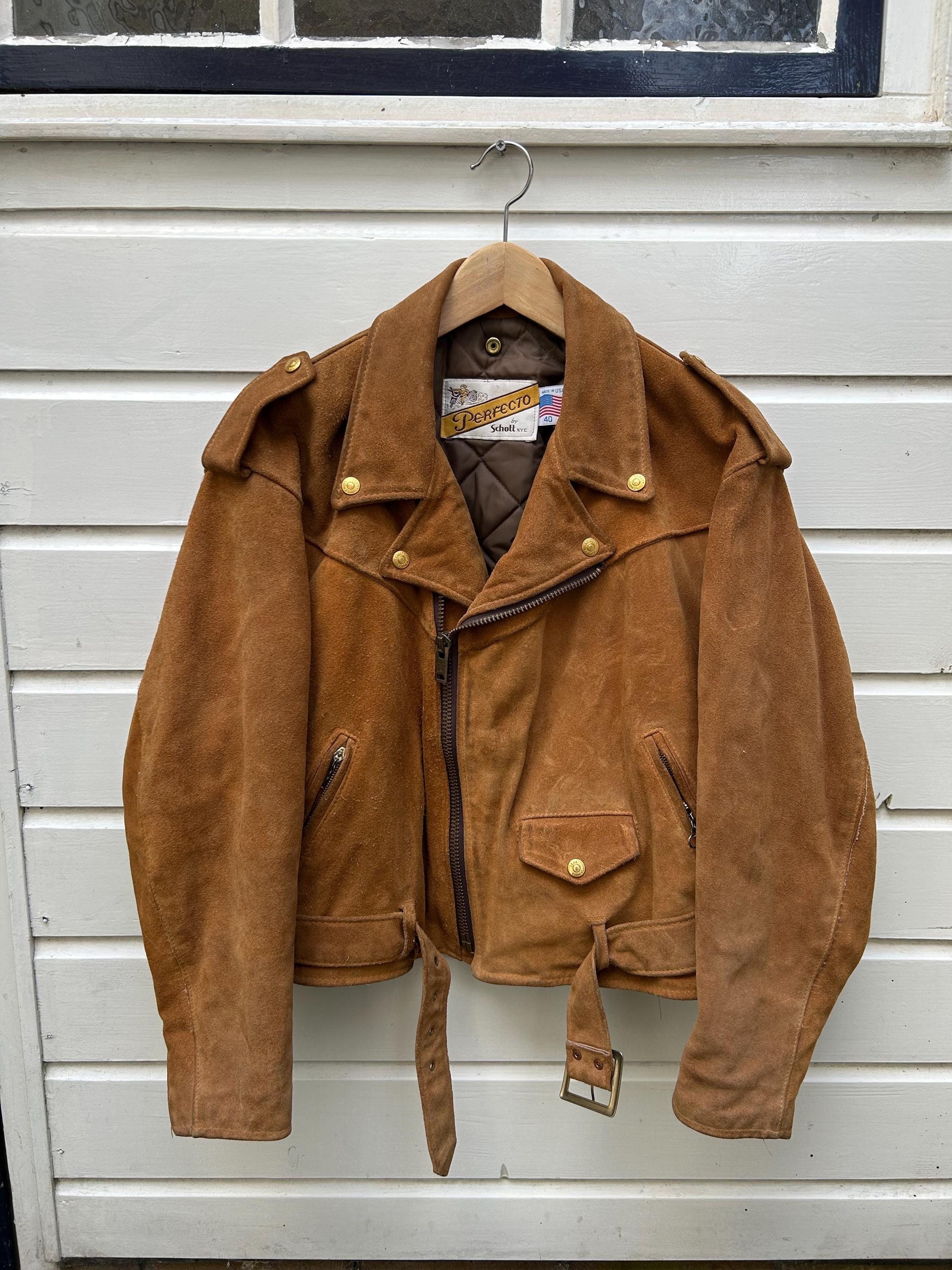 Schott Suede Jacket - Etsy Schott Suede Jacket - Etsy