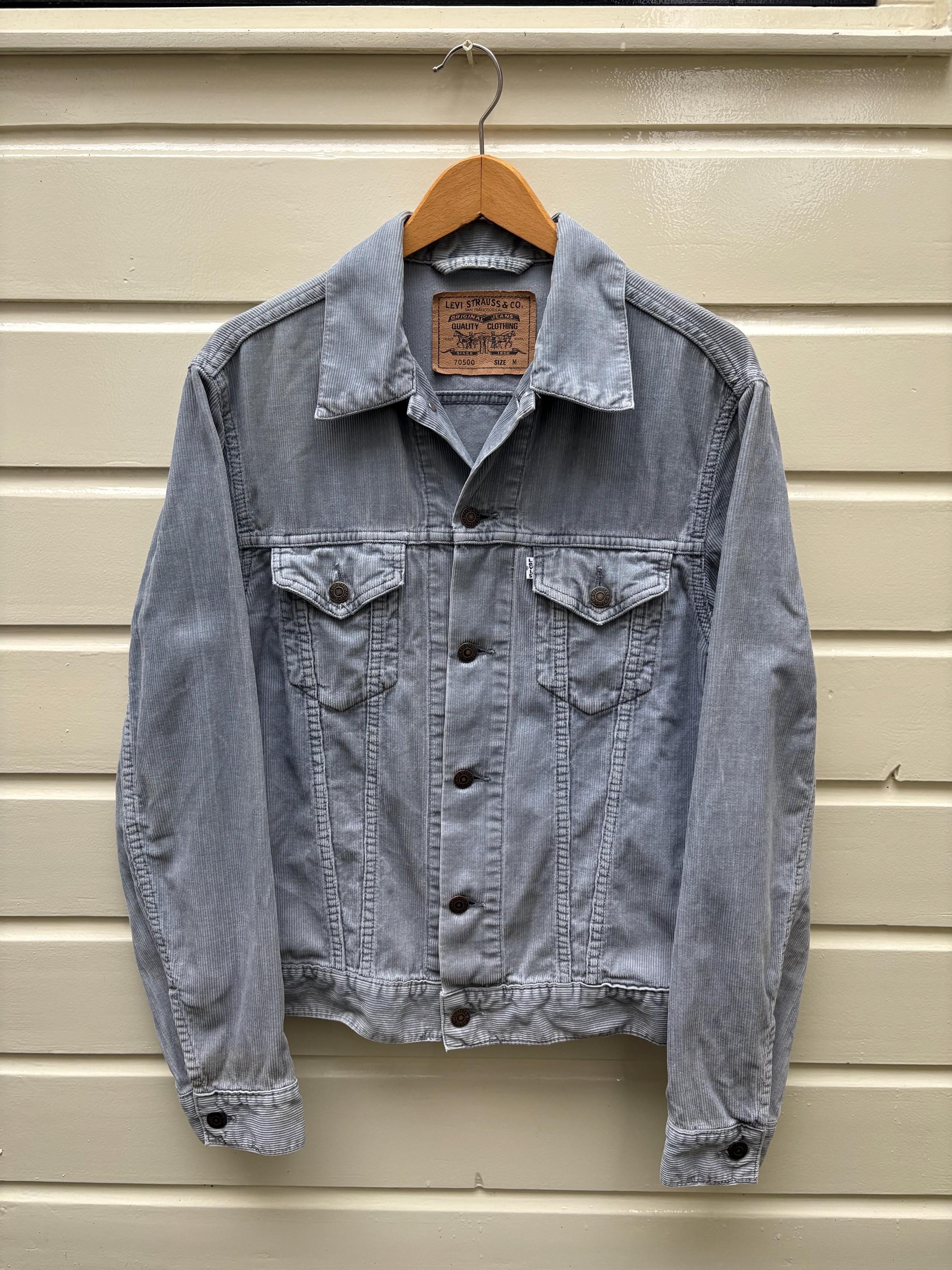 Vintage 90s: Levi's Corduroy Trucker Jacket - 70500 - Blue / Grey