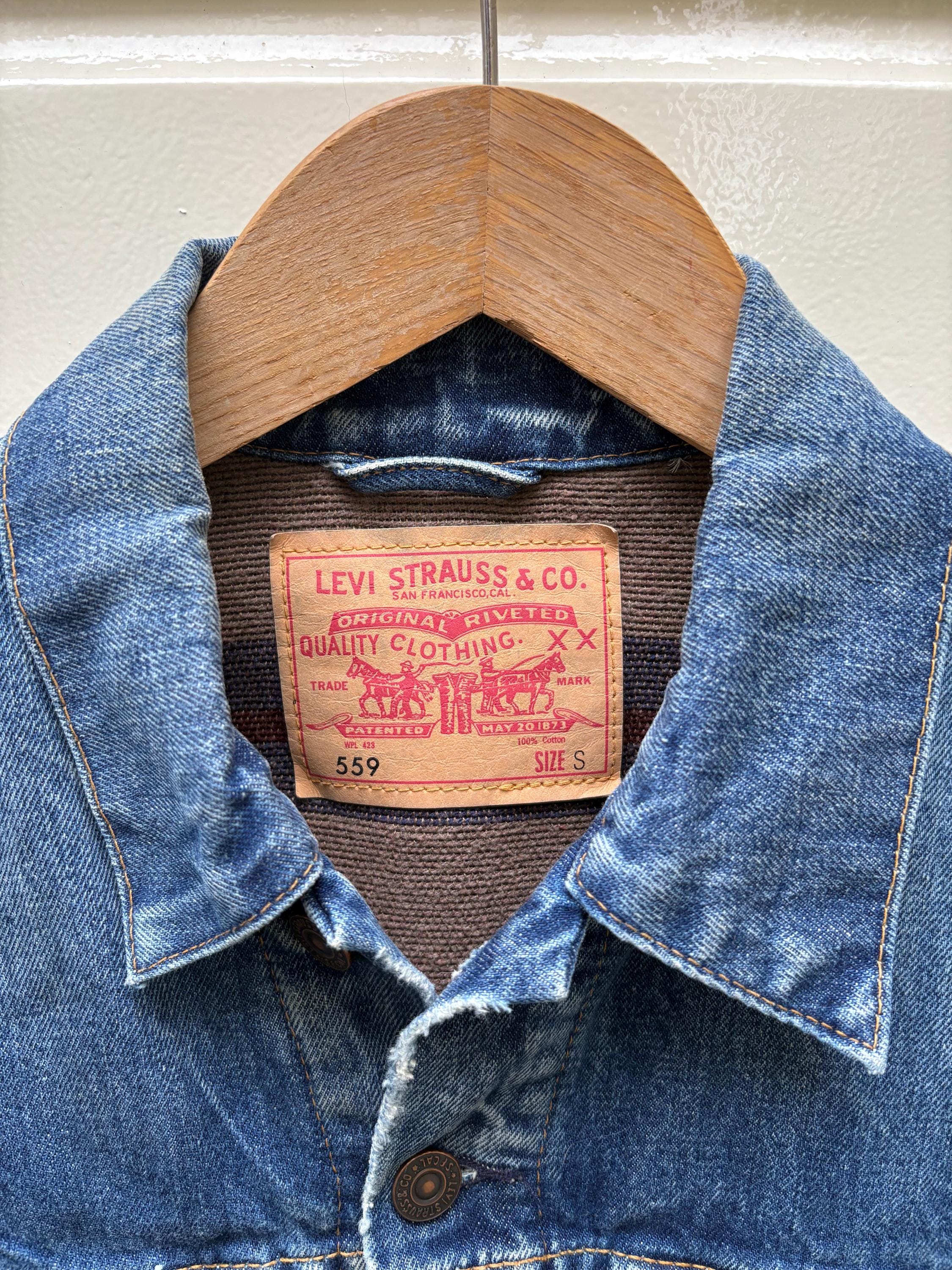 Levi's LVC 559 Blanket Lined Denim Trucker Jacket (S) - Etsy