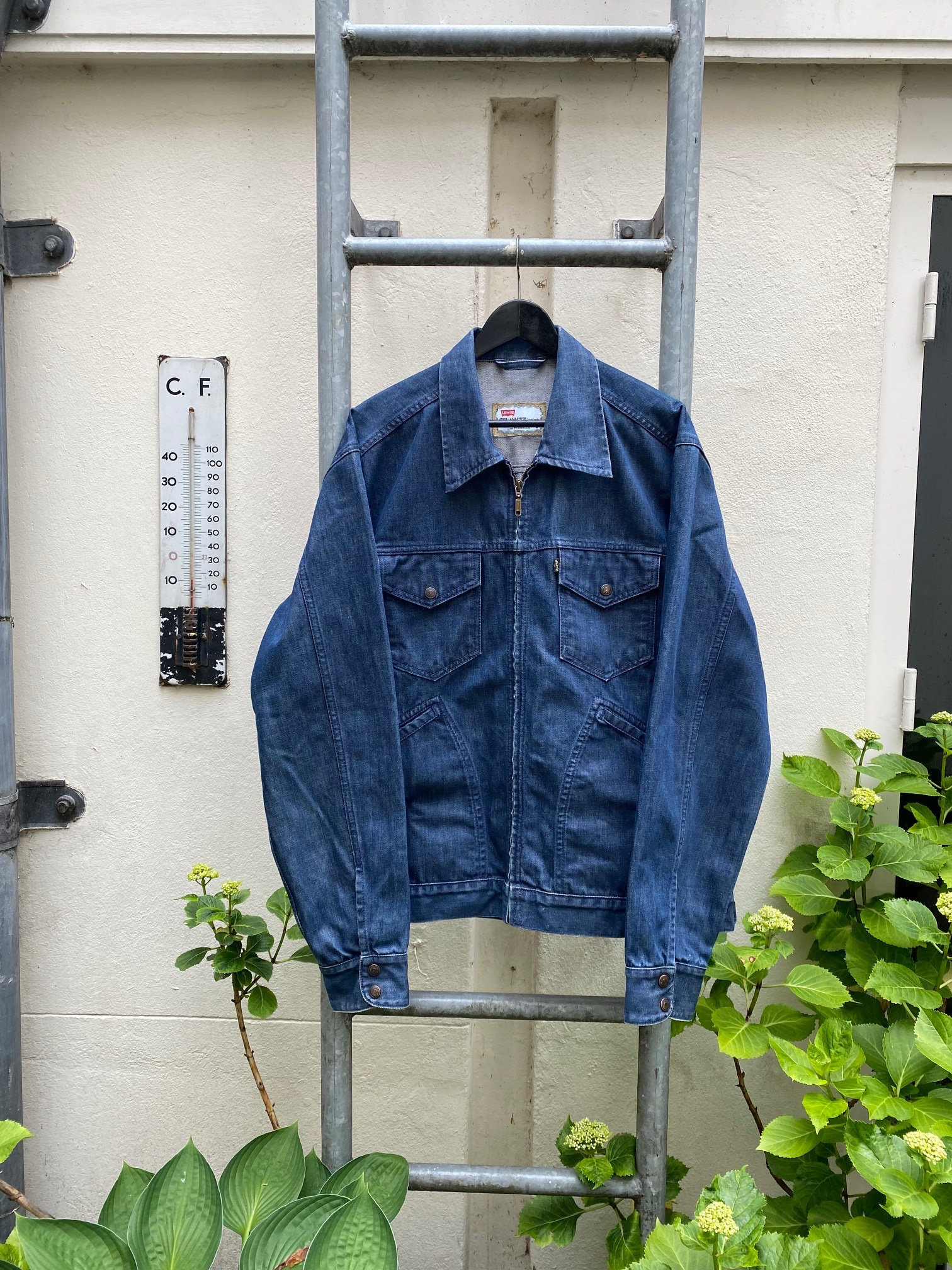 Vintage 90s: Levi's Sta-prest - Denim Zipped Jacket (XL) - Etsy Vintage 90s: Levi's Sta-prest - Denim Zipped Jacket (XL) - Etsy