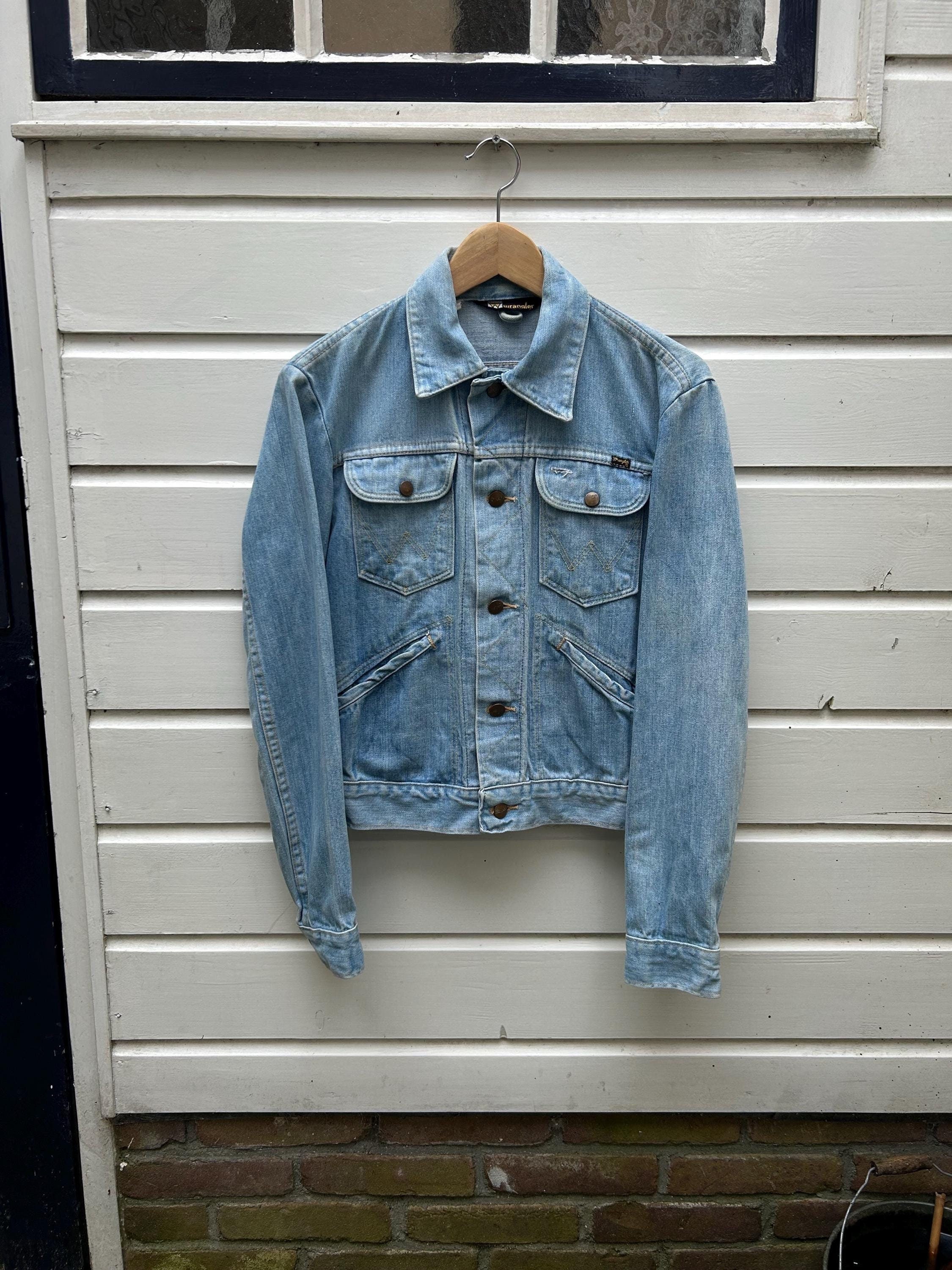 Vintage 80s: Wrangler 124MJ Denim Jacket - Light Blue - Four 