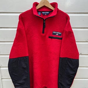 Vintage: Polo Sport by Ralph fleece zipped sweater  - made in USA (XL)