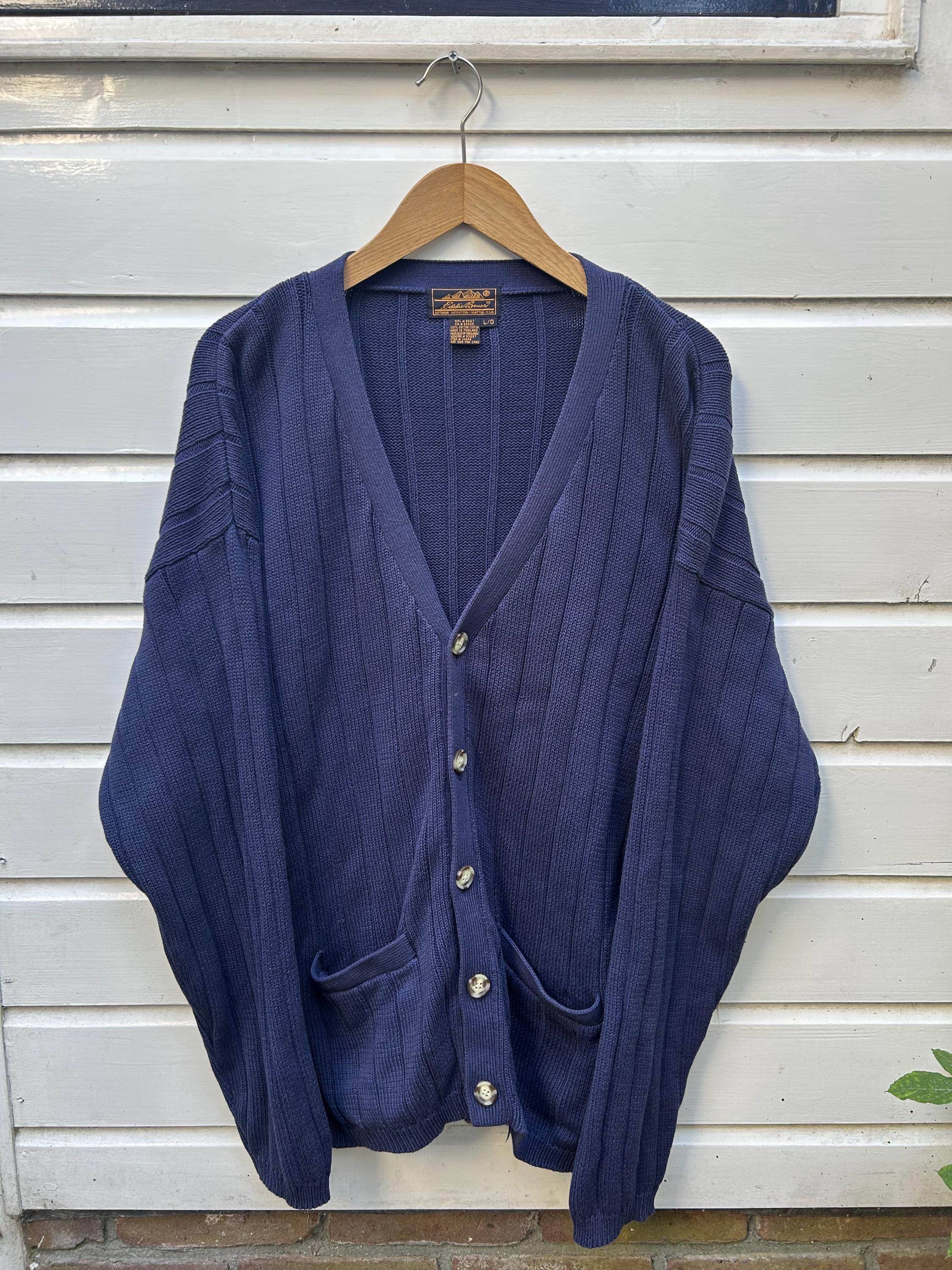 最高の品質 90s: Vintage Eddie Pockets Two - Cardigan Cotton Bauer トップス