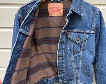 Levi's LVC 559 Blanket Lined Denim Trucker Jacket (S) - Etsy