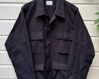 Vintage: Fostex Garments black BDU repro USMC jungle jacket - polycotton - USA (M)