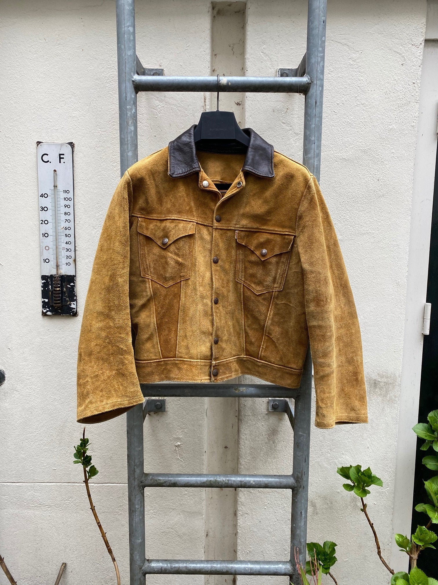 Vintage 50s: Levi's Leather Suede Type III Trucker Jacket Vintage 50s: Levi's Leather Suede Type III Trucker Jacket