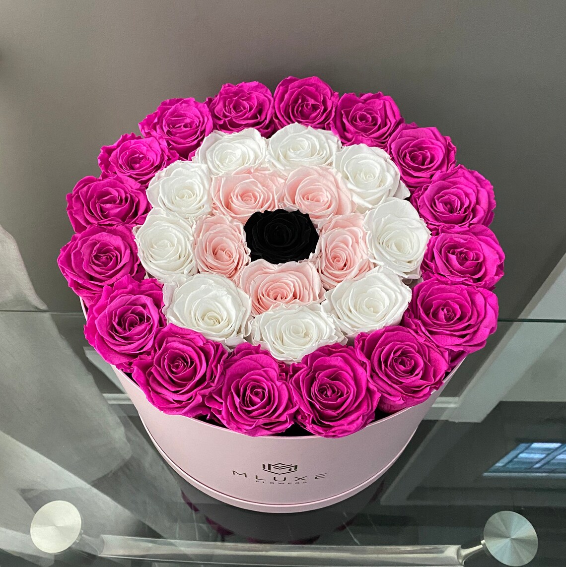 Pink Evil Eye Preserved Roses Roses in a Box Box of Etsy