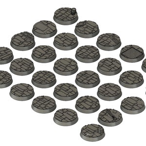 3D Printable Miniatures Bases For Cursed City or Any Dungeon Theme Mini