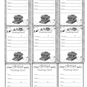 Modèles de cartes à échanger d’artistes