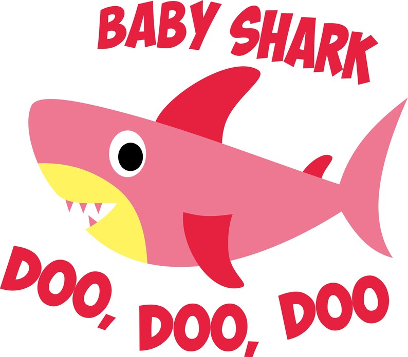 Baby shark mommy shark and daddy shark | Etsy