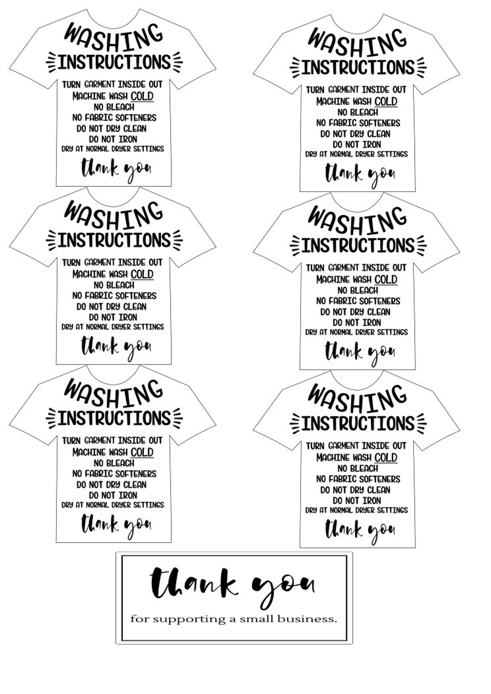 sublimation shirt washing instructions