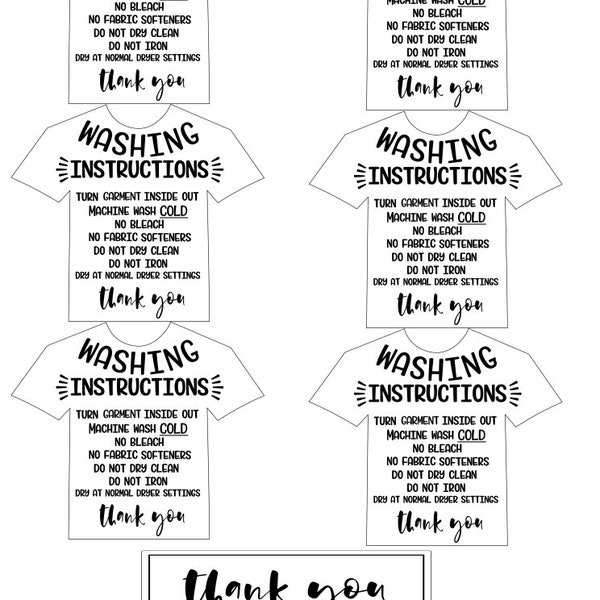Dtf Shirt Washing Instructions Etsy