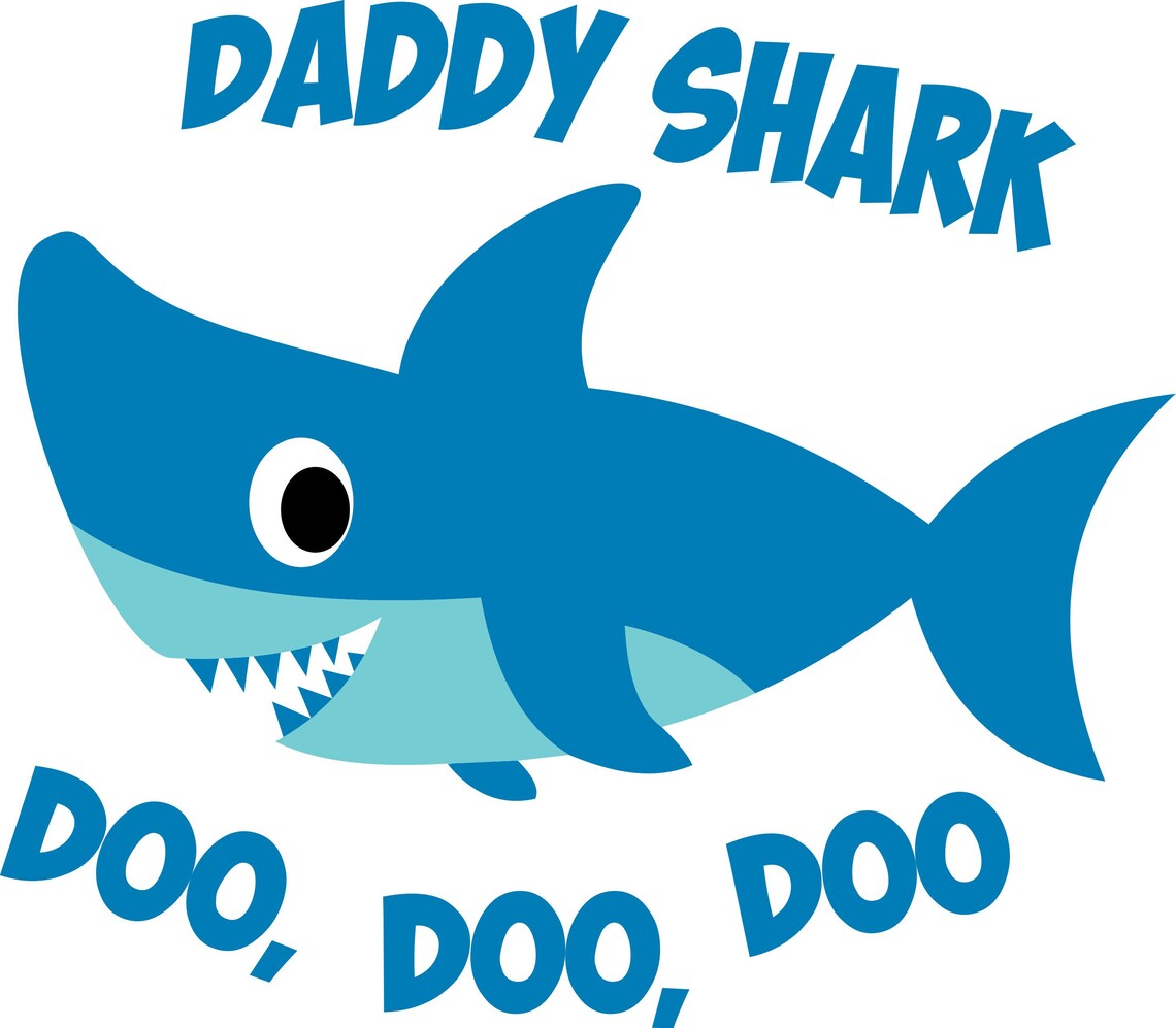 Baby shark mommy shark and daddy shark | Etsy